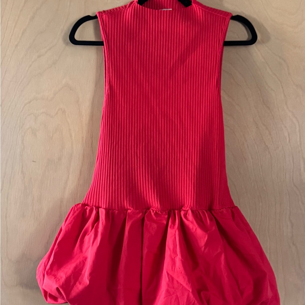 Maeve Ribbed Red Top
